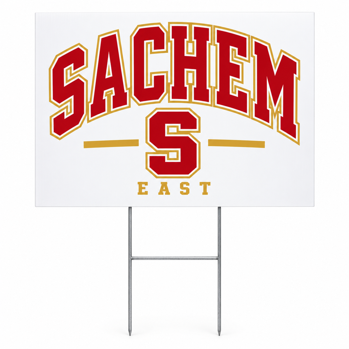 Sachem East Heritage S Yard Sign in White
