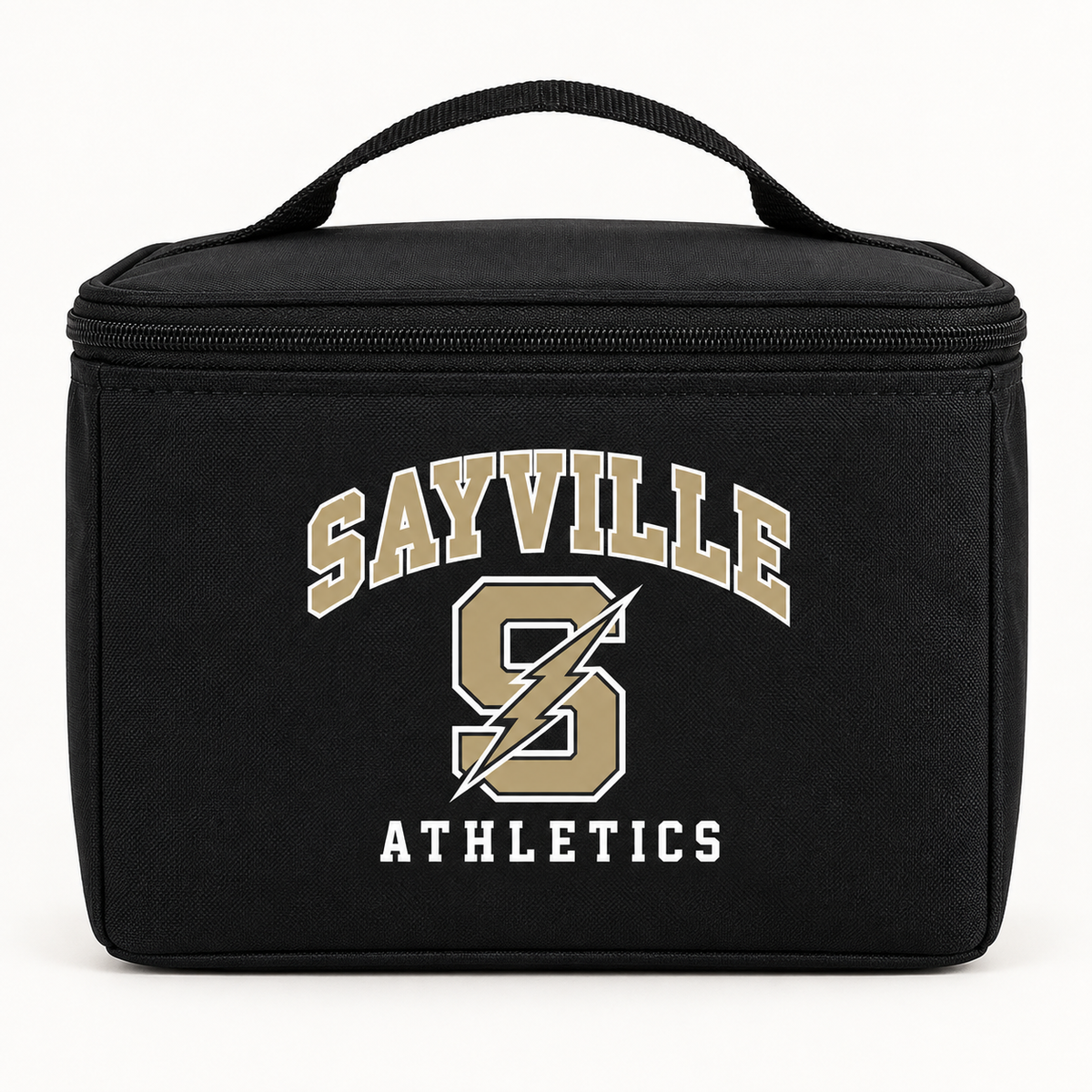 Sayville Lightning S Lunch Cooler Bag in Black; General Spirit artwork