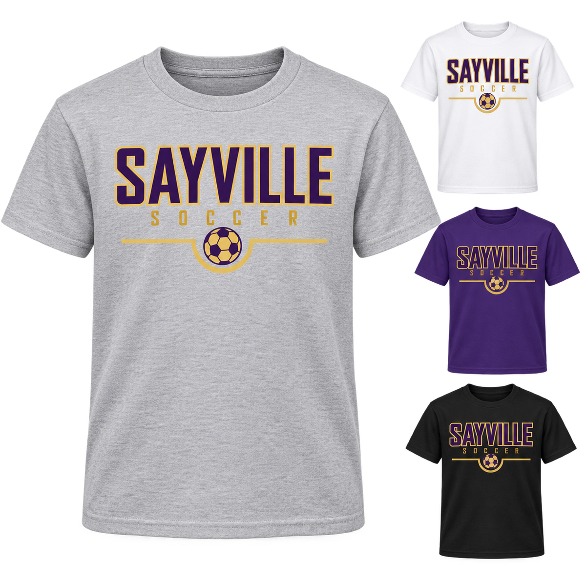 Sayville Soccer Youth Signature T-Shirt — available color views