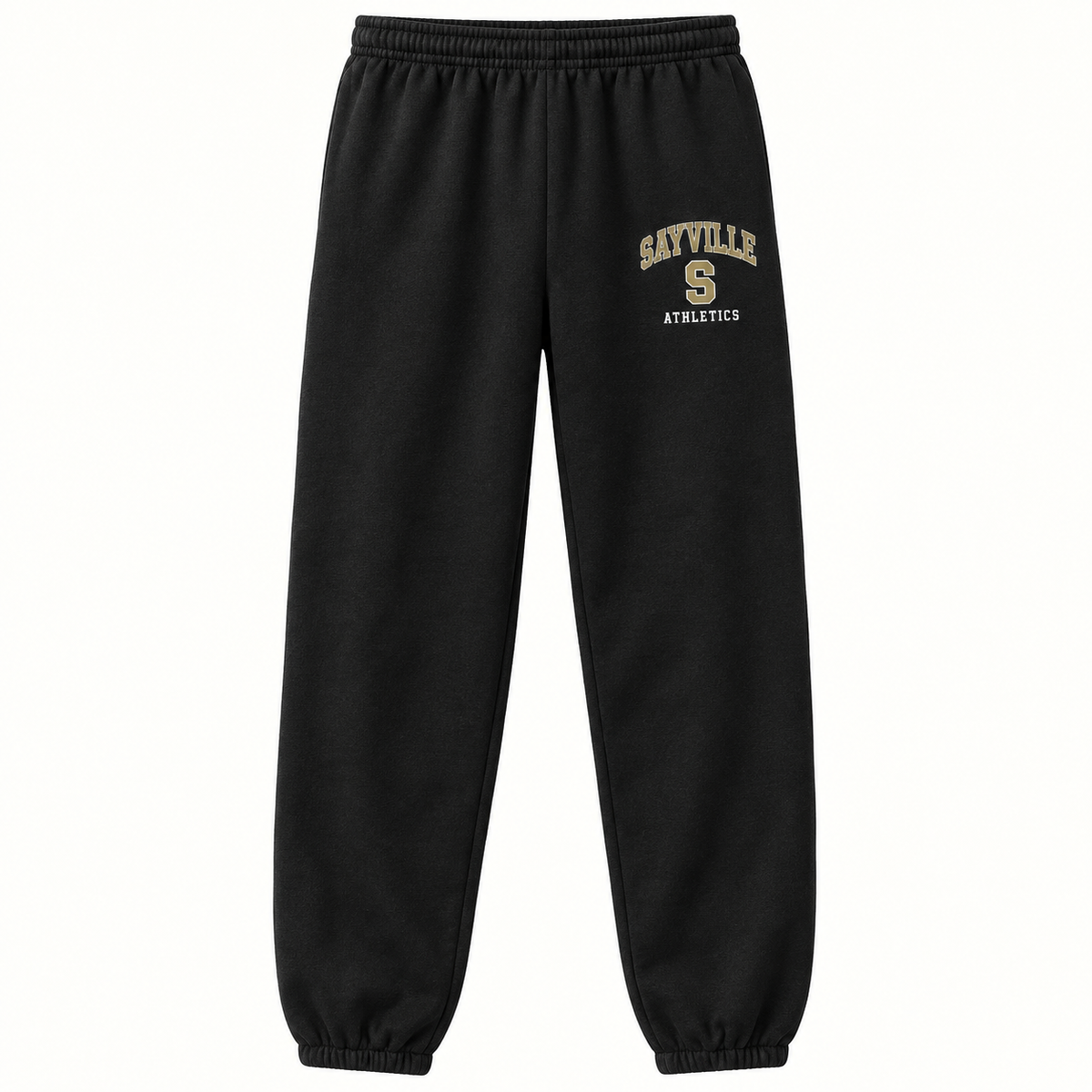 Sayville Varsity S youth sweatpants in Black, General Spirit artwork