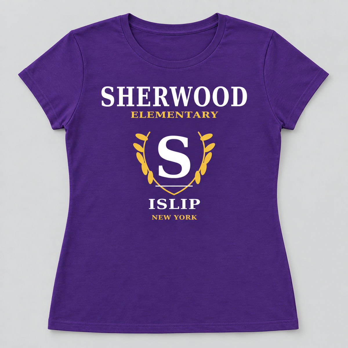 Purple Sherwood Elementary Heritage S Women's Crewneck Tee
