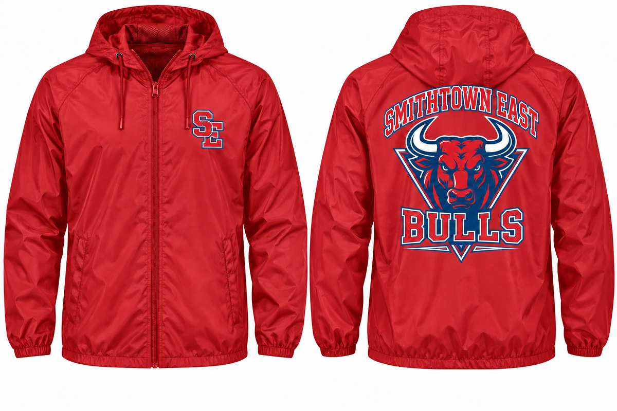 Smithtown East Varsity Windbreaker in Red