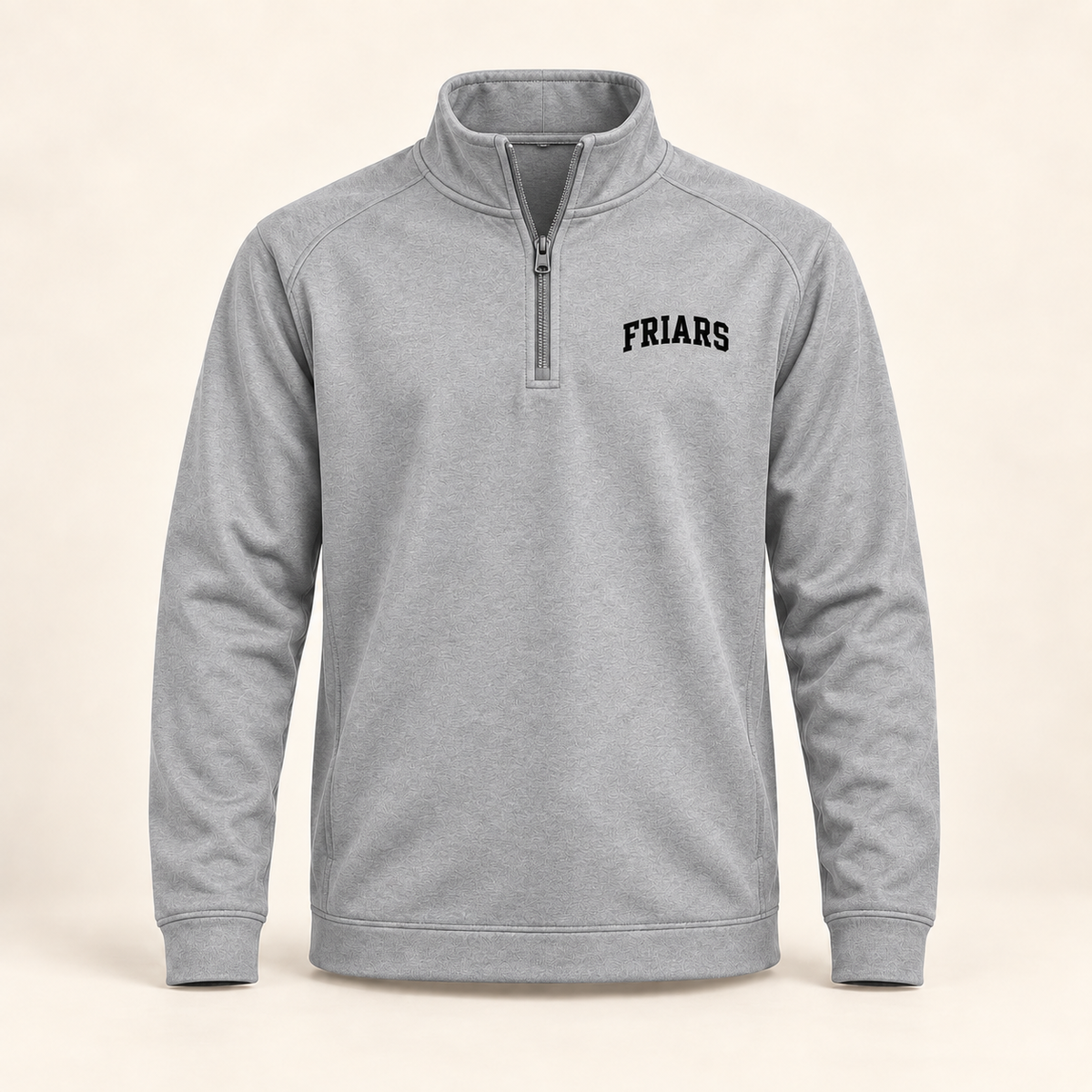 St. Anthony's Sideline Quarter-Zip Pullover in Sport Gray — front view, independent Friars fan gear by 47 Swag Co