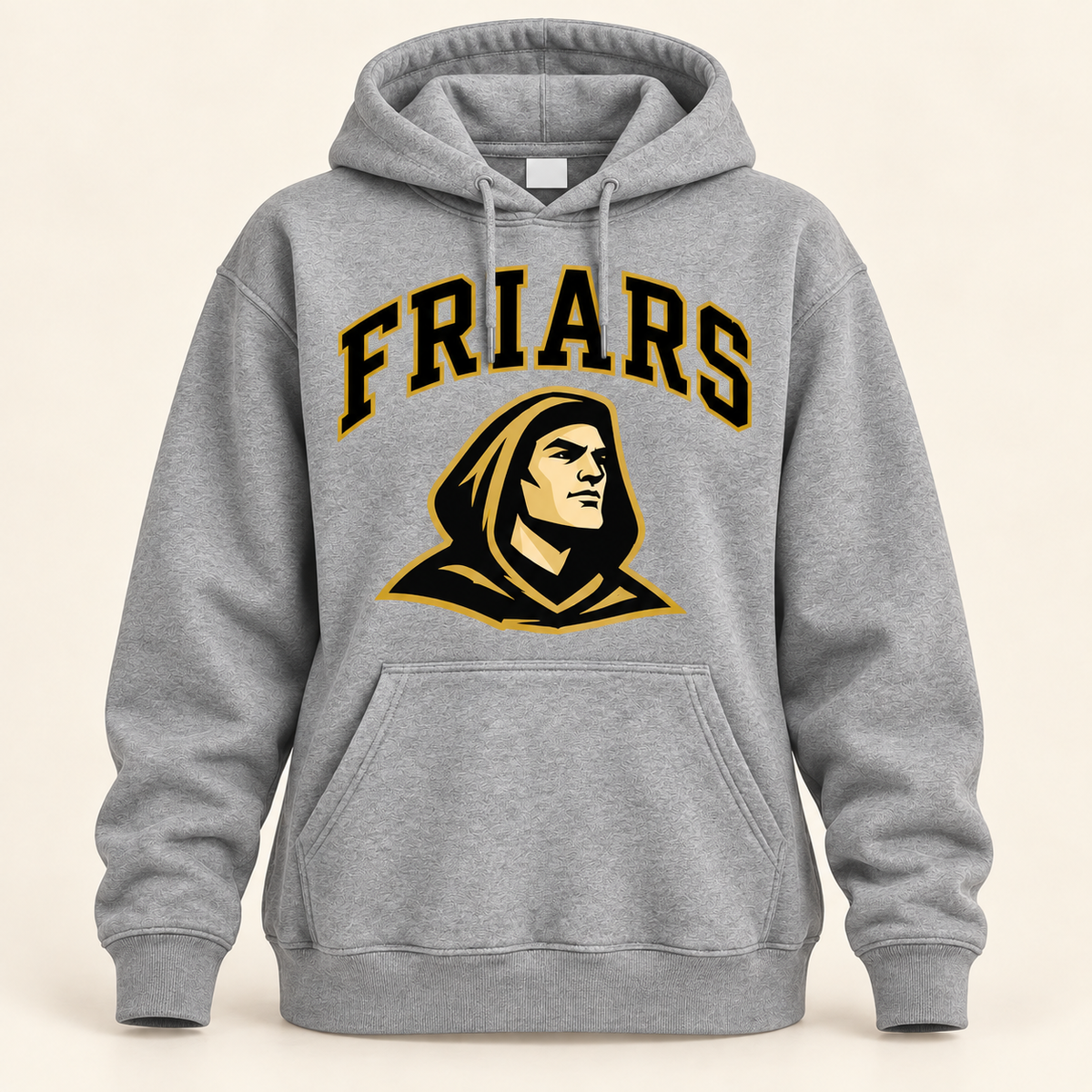 St. Anthony's Women's Collegiate Friars Hoodie in Heather Gray — front view, independent Friars fan gear by 47 Swag Co