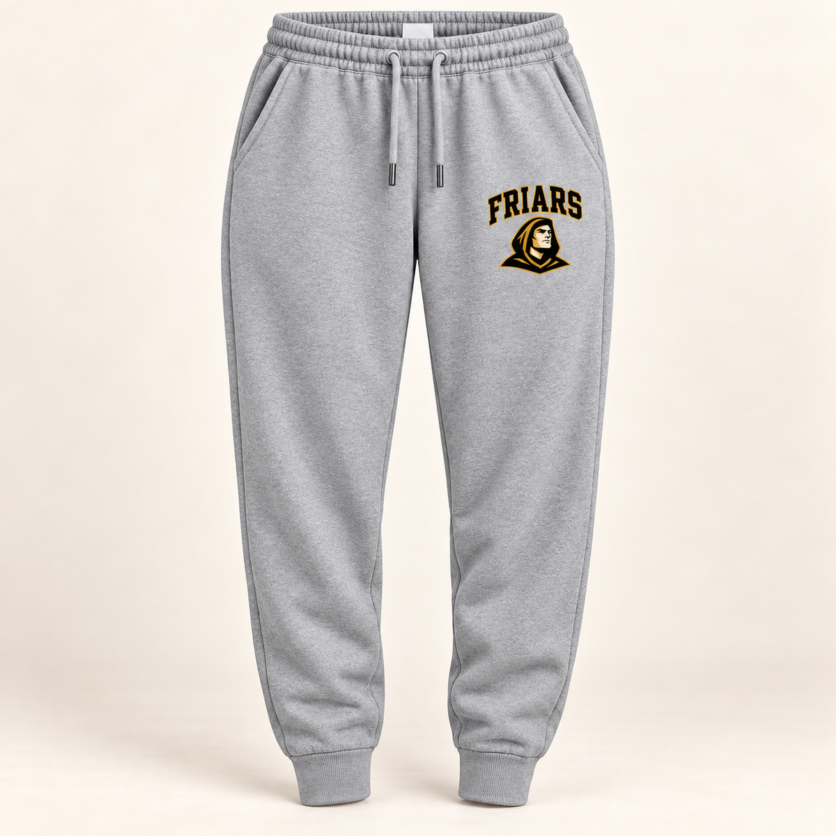 St. Anthony's Women's Sideline Friars Joggers in Sport Gray — front view, independent Friars fan gear by 47 Swag Co
