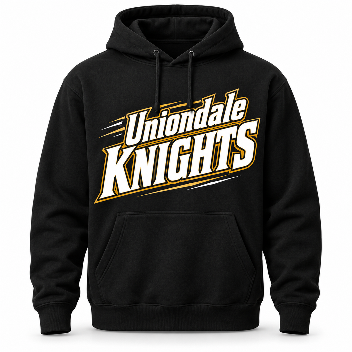 Uniondale Knights Court Serif Pullover Hoodie in Black