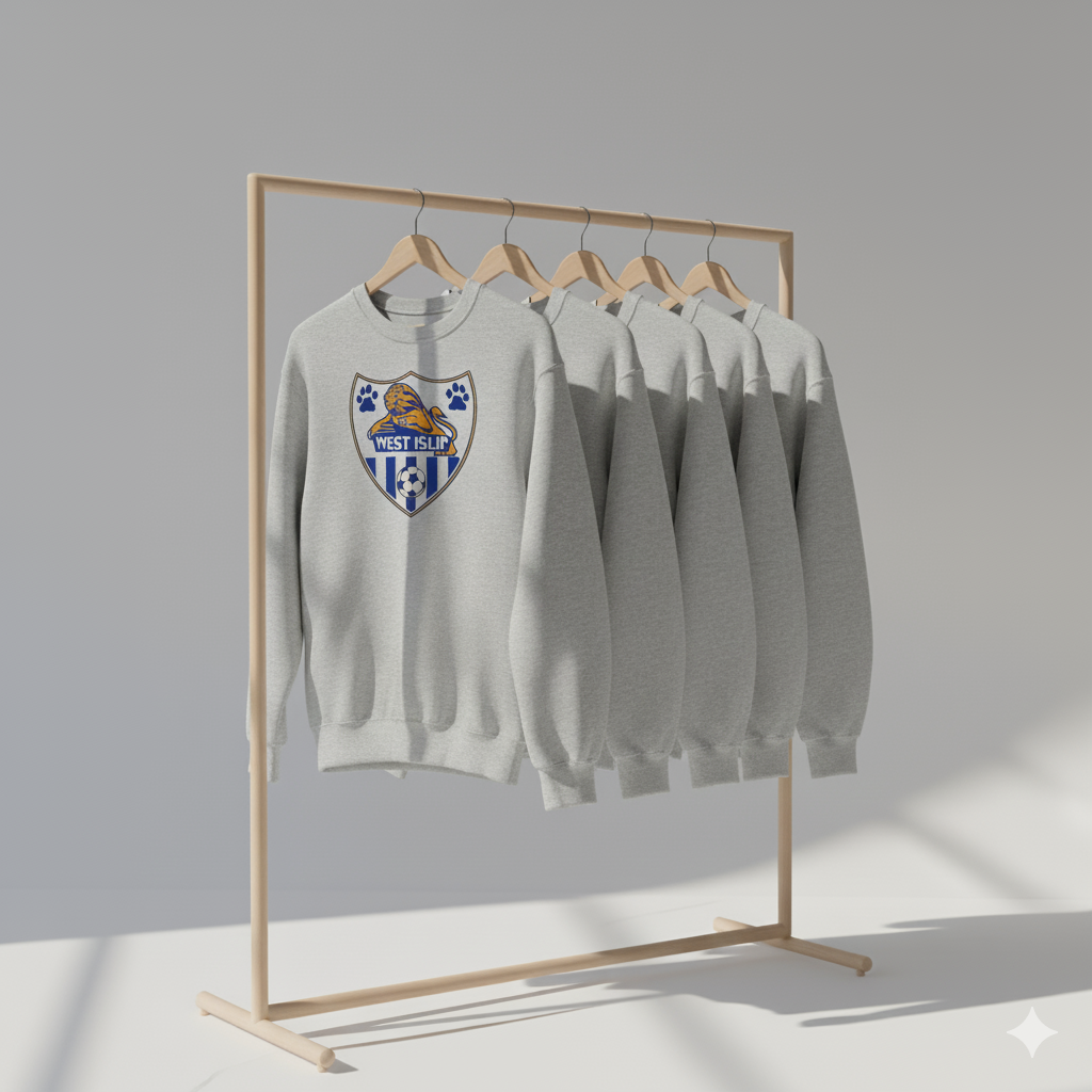 West Islip Lions Grey Crewneck Sweatshirt