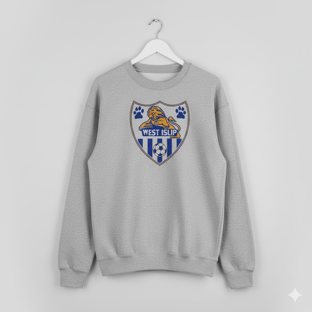 West Islip Lions Grey Crewneck Sweatshirt