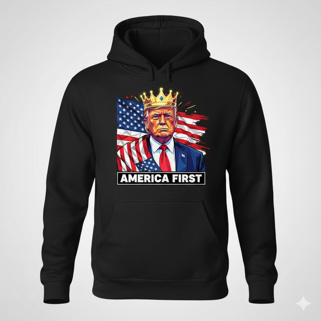 Trump 47 Crowned Patriot Hoodie