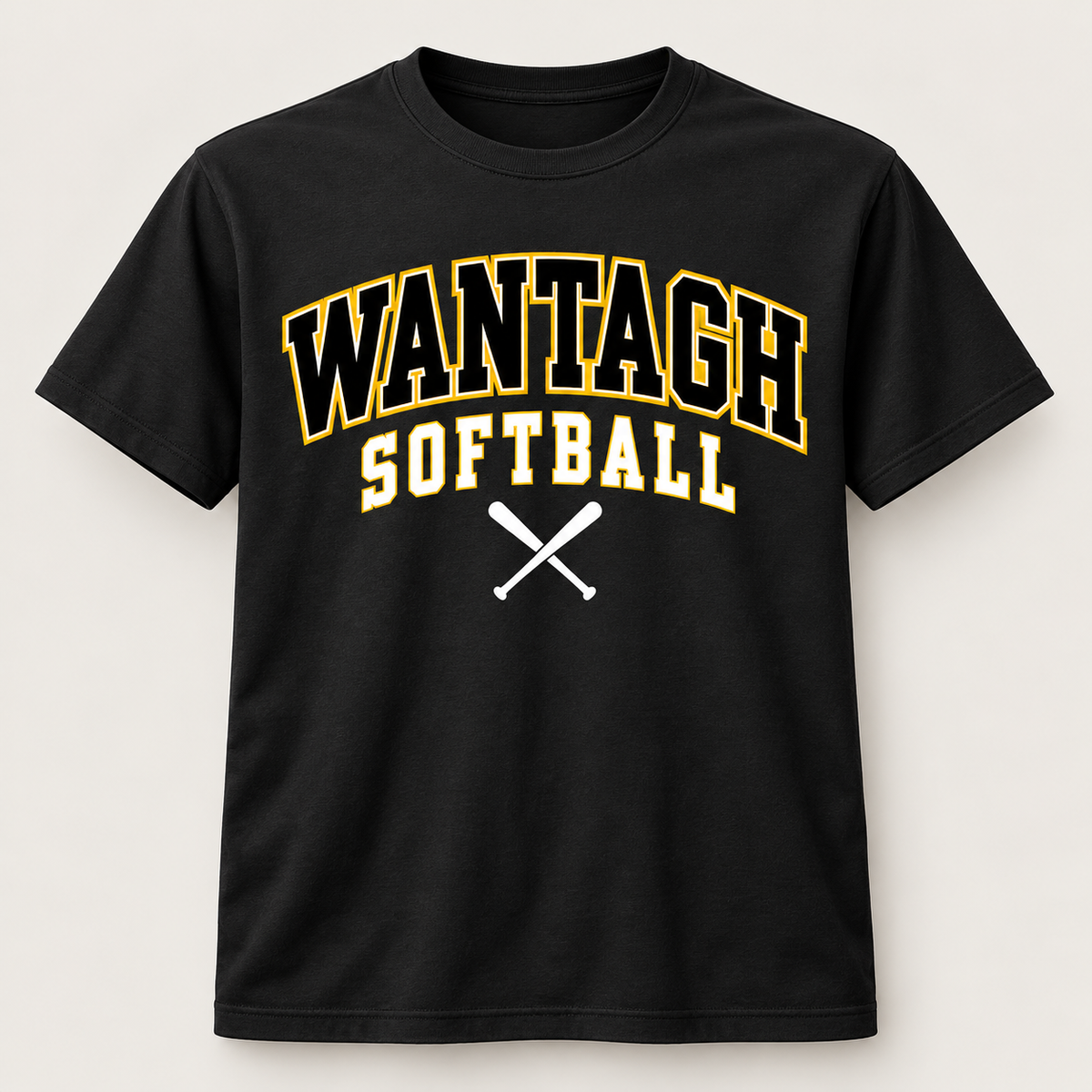 Wantagh Softball Varsity Cotton Tee - Black front