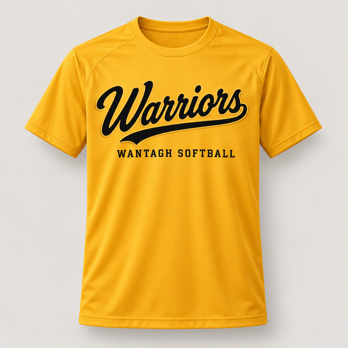 Wantagh Softball Warriors Performance Tee - Athletic Gold front