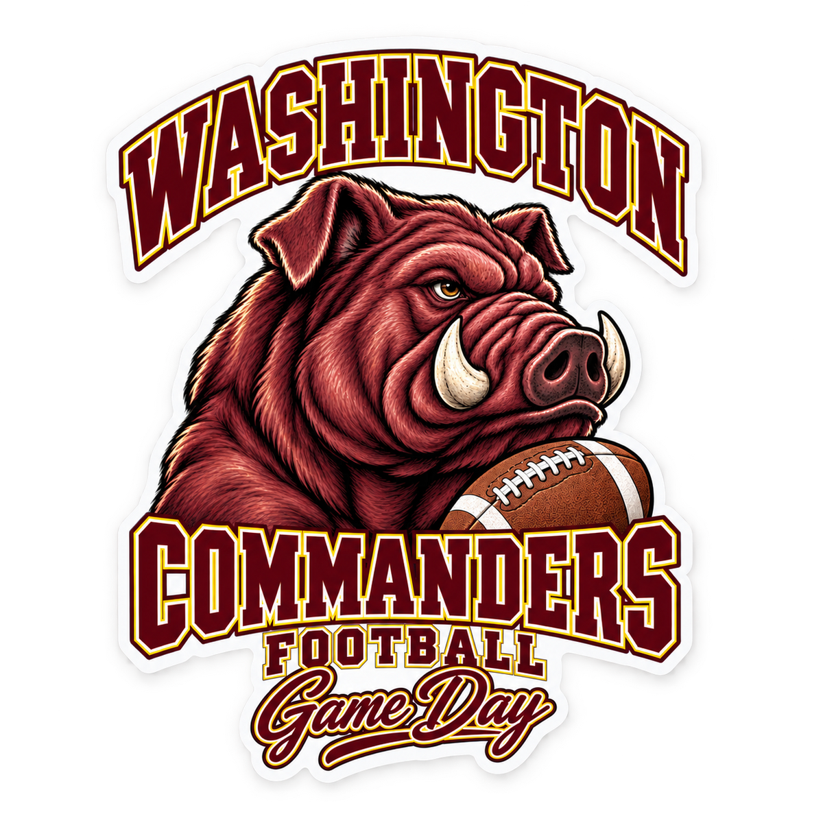 Washington Mascot Die-Cut Sticker — product thumbnail