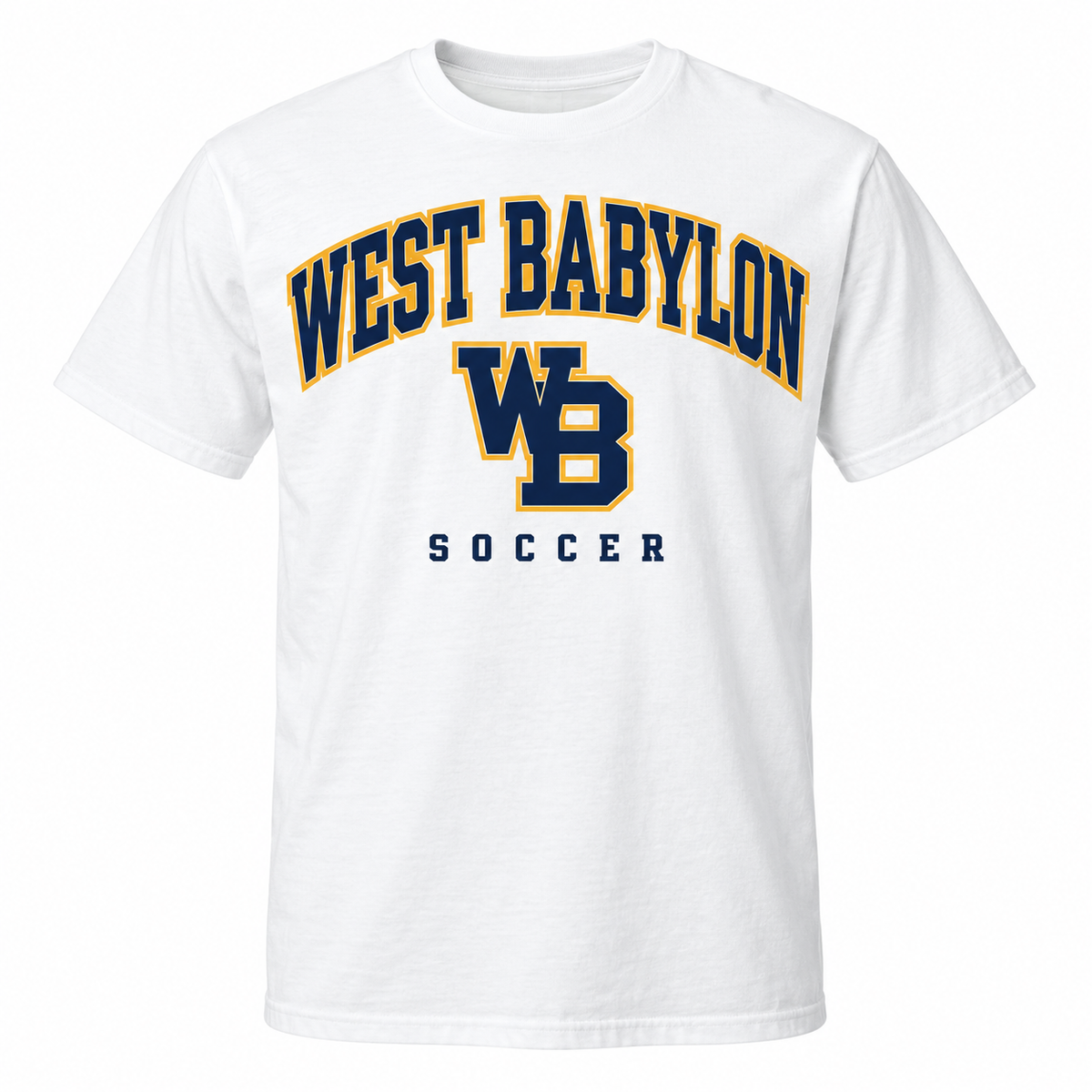 West Babylon Eagles Soccer Heritage Varsity Everyday T-Shirt in White