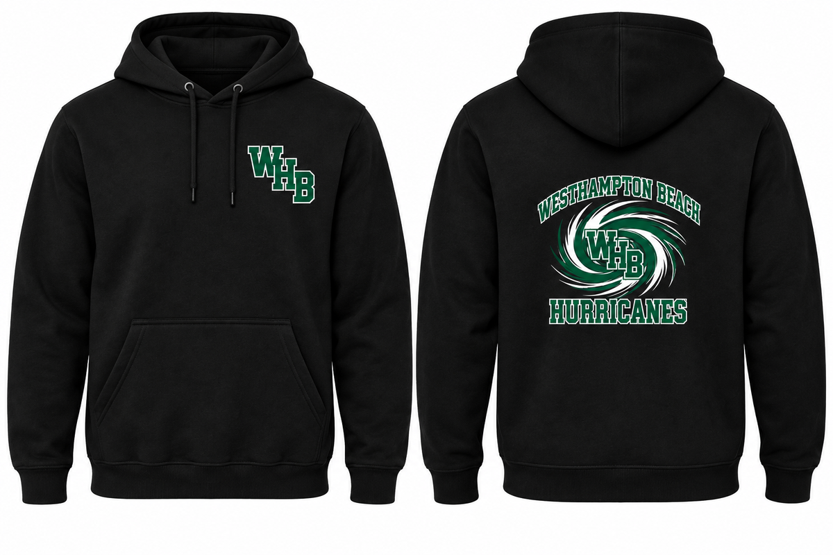 WESTHAMPTON BEACH HURRICANES black hoodie front and back
