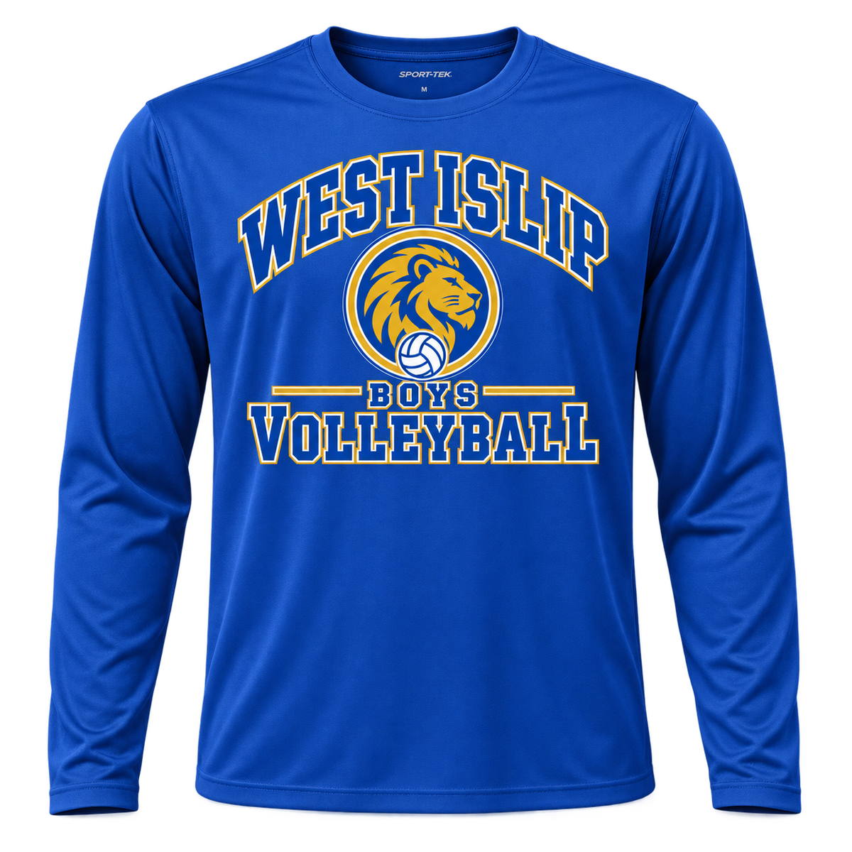 West Islip Boys Volleyball Varsity Crest Performance Long Sleeve in True Royal