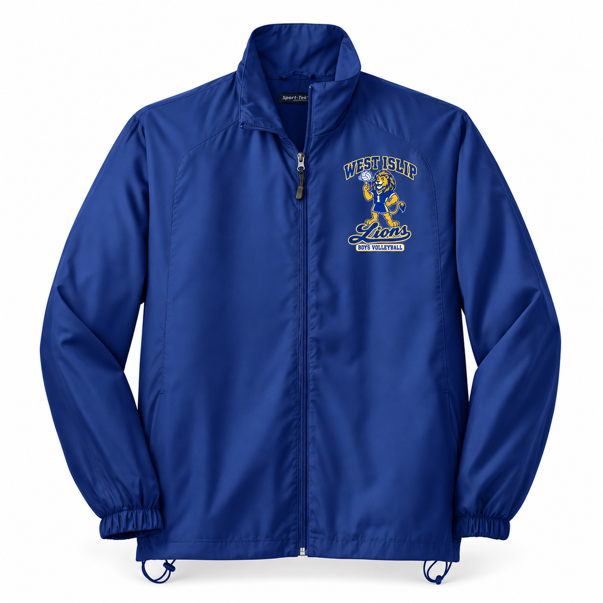 West Islip Boys Volleyball Rally Lion Full-Zip Wind Jacket in True Royal