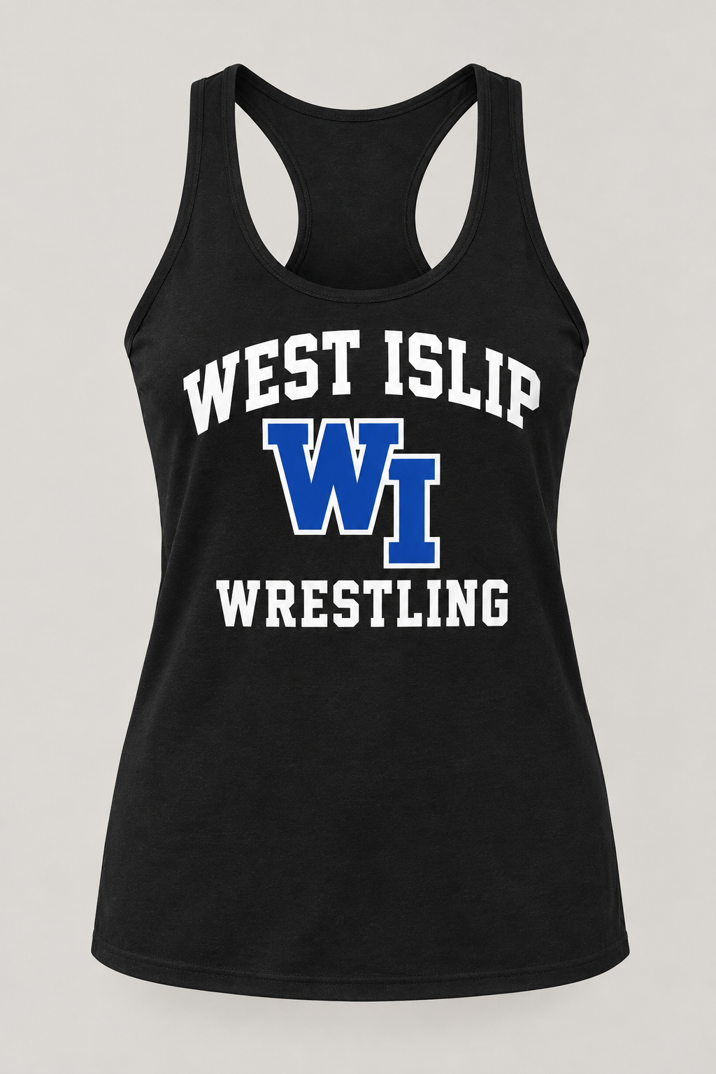 West Islip Wrestling Women's Racerback Tank Top in Black