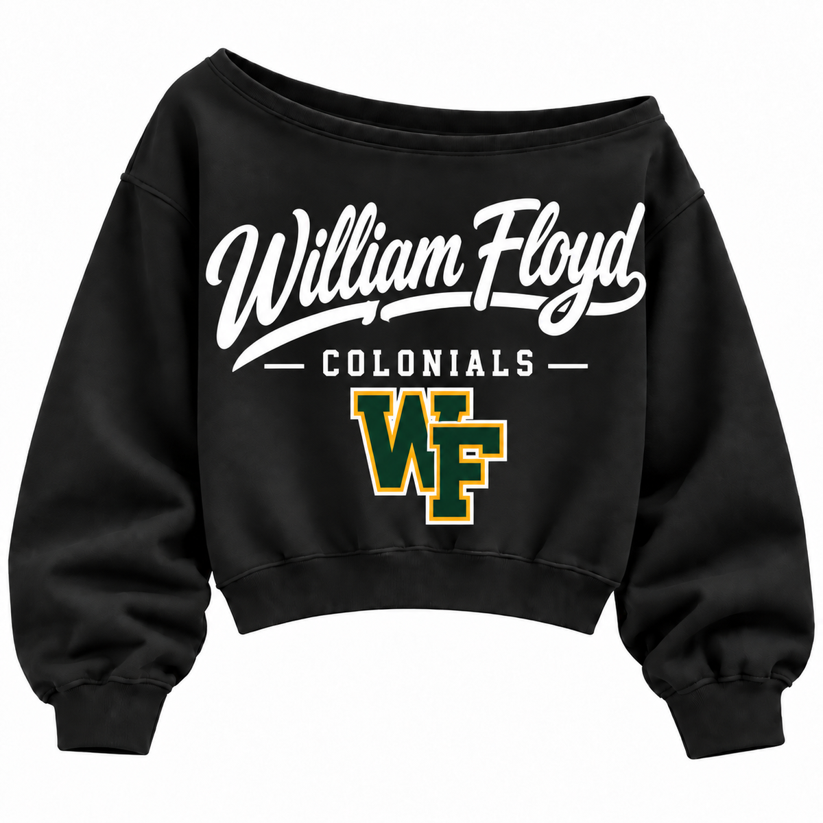 William Floyd Colonials off-shoulder sweatshirt in black