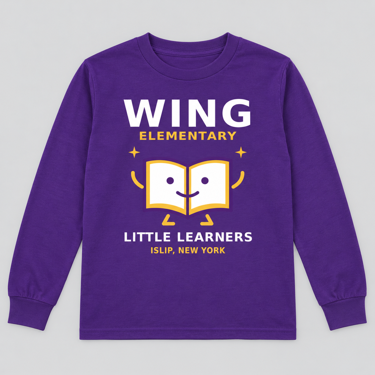 Purple Wing Elementary Little Learners Youth Long Sleeve Tee