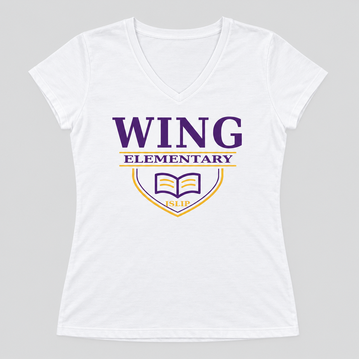 White Wing Elementary Collegiate Scholars Women's V-Neck Tee