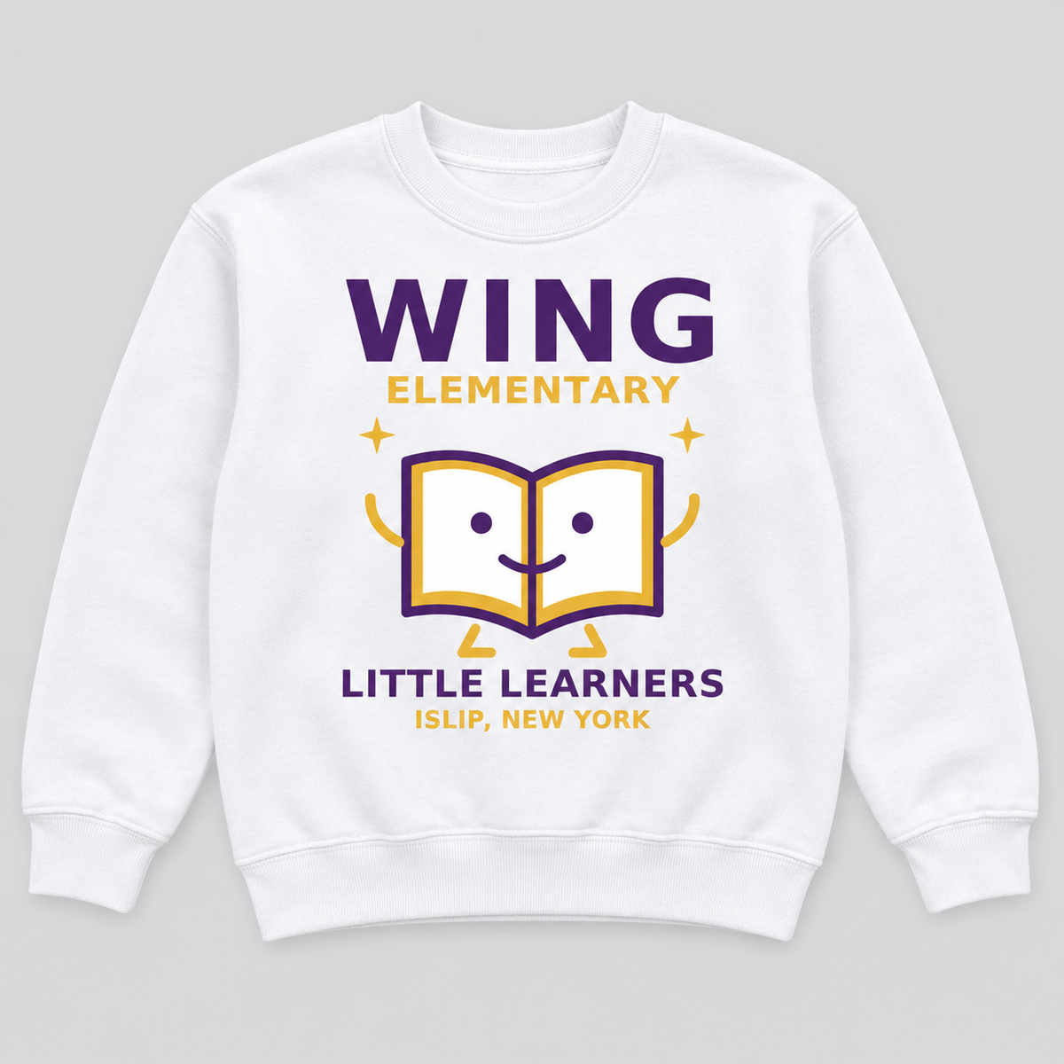 White Wing Elementary Little Learners Youth Crewneck Sweatshirt