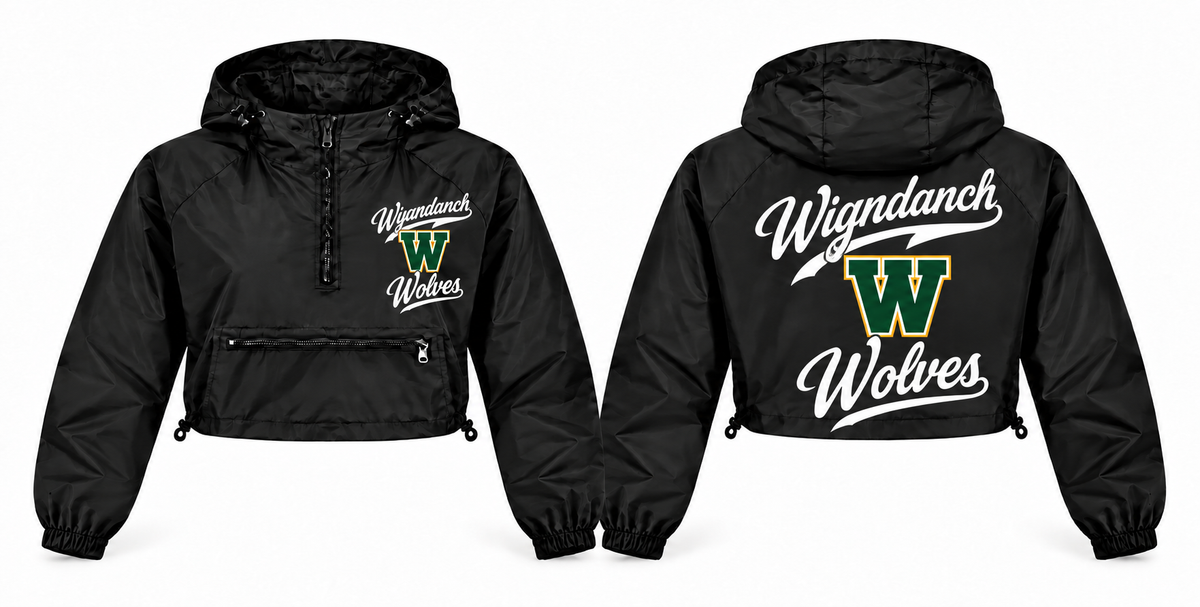 Wyandanch Wolves windbreaker front and back