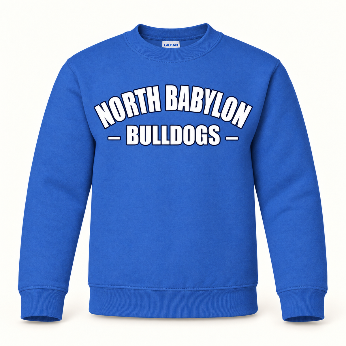 Youth North Babylon Crewneck Sweatshirt in Royal, front view