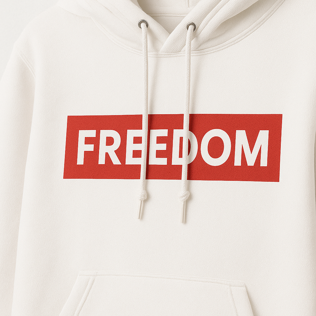 FREEDOM Heavyweight Hoodie – Supreme Box Logo Limited Drop