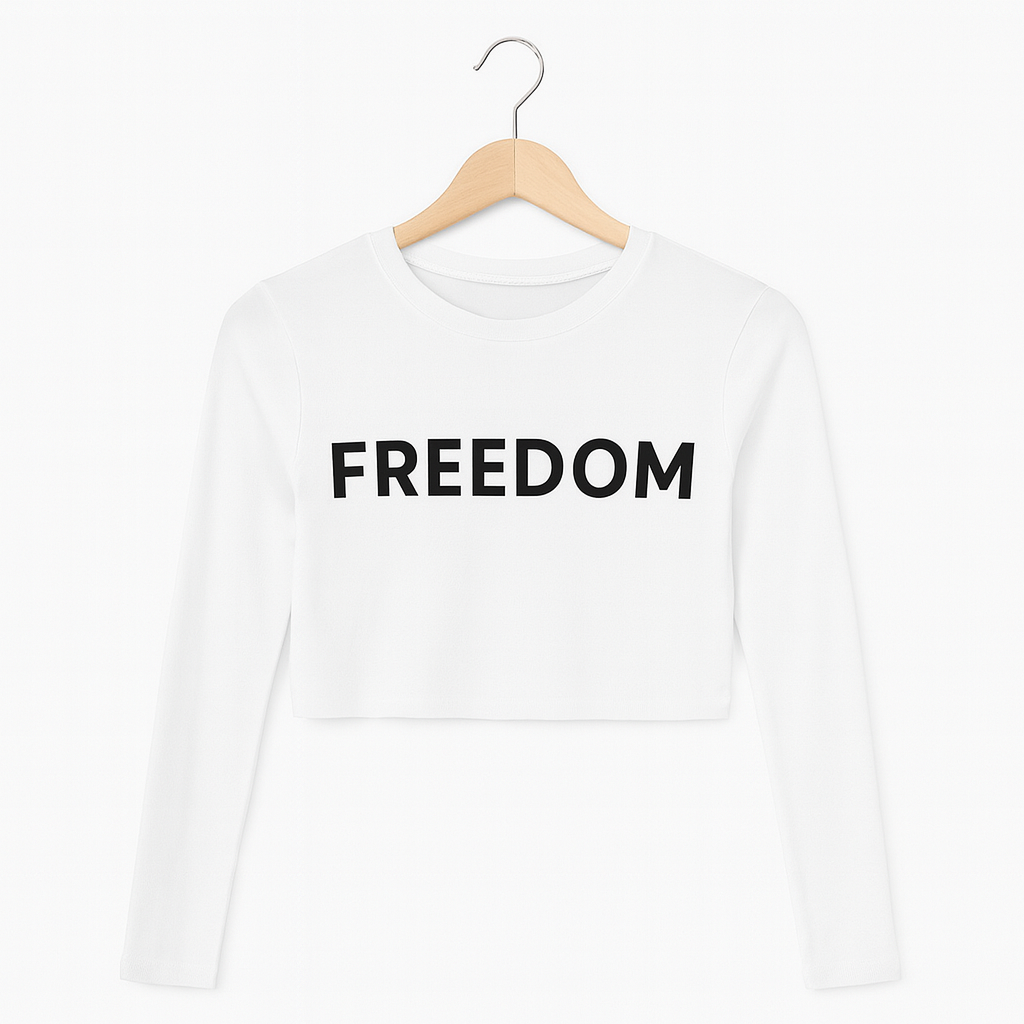 Freedom Long Sleeve Crop Top Charlie kirk
