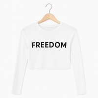 Thumbnail for Freedom Long Sleeve Crop Top Charlie kirk