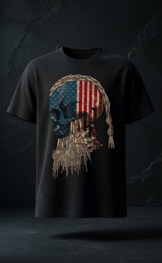 The Patriot Skull: Tactical 2nd Amendment Graphic Tee