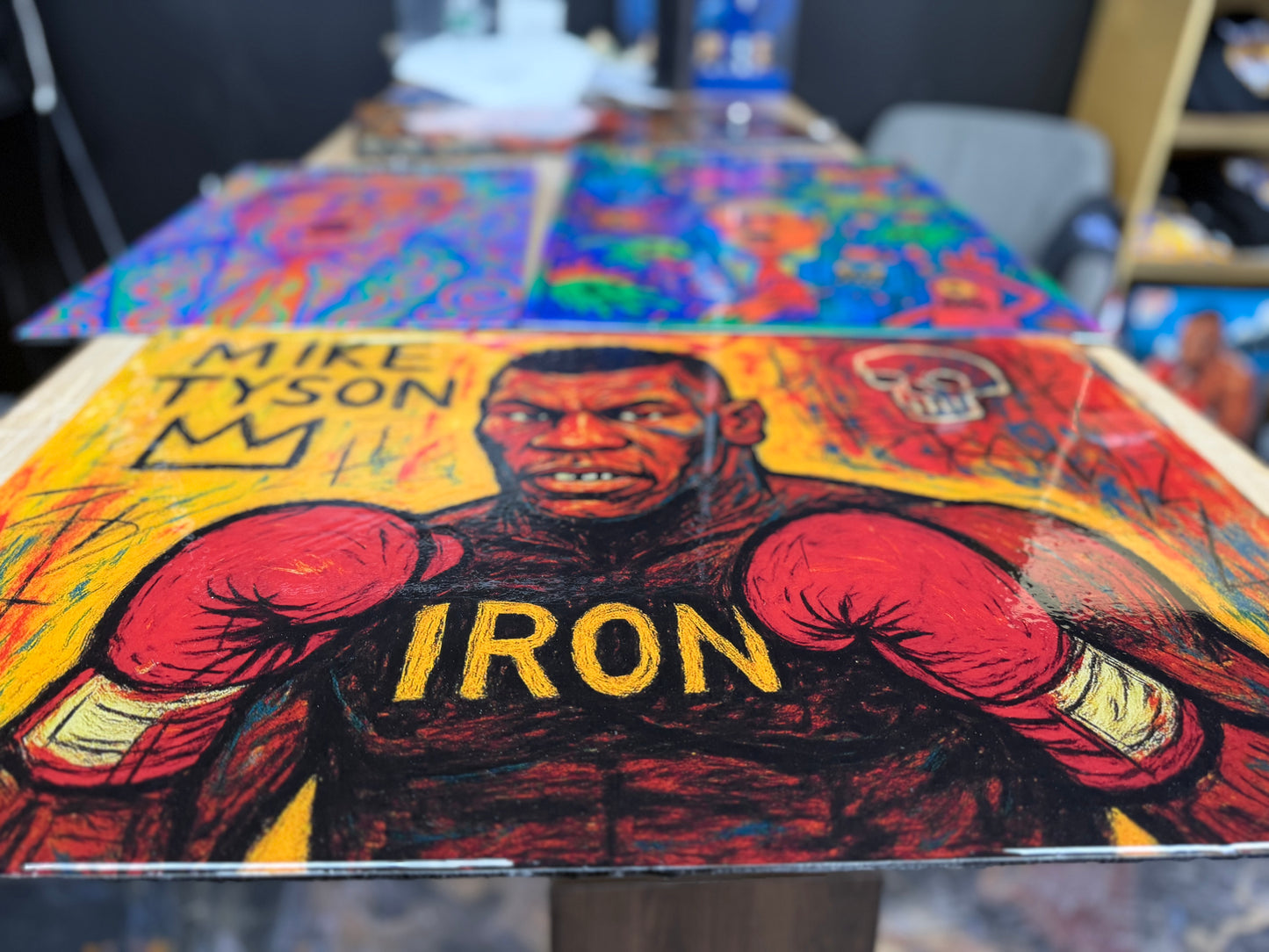 IRON CROWN: Basquiat-Inspired Mike Tyson Resin Original — Made by G$”