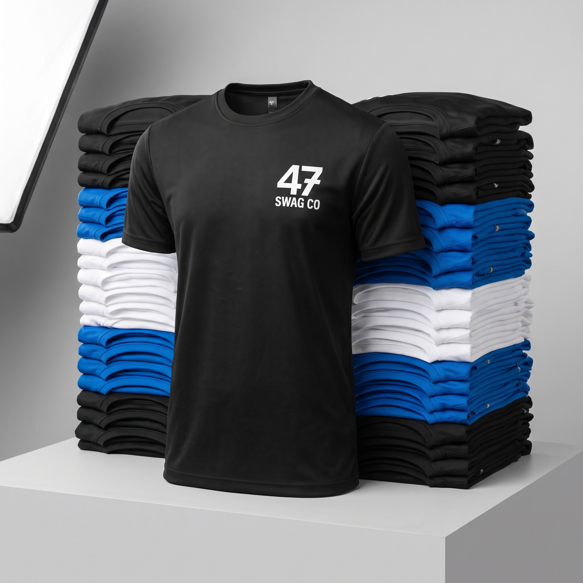 47 Swag Co 25-piece custom Dry-Fit T-shirt pack