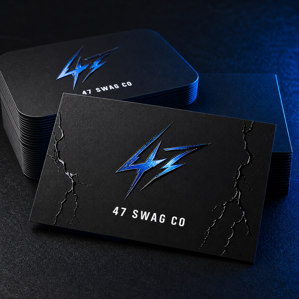 47 Swag Co silk spot UV custom business cards