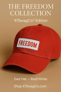 Thumbnail for Freedom Dad Hat – Red/White (Charlie Kirk Birthday Edition, Oct. 14th