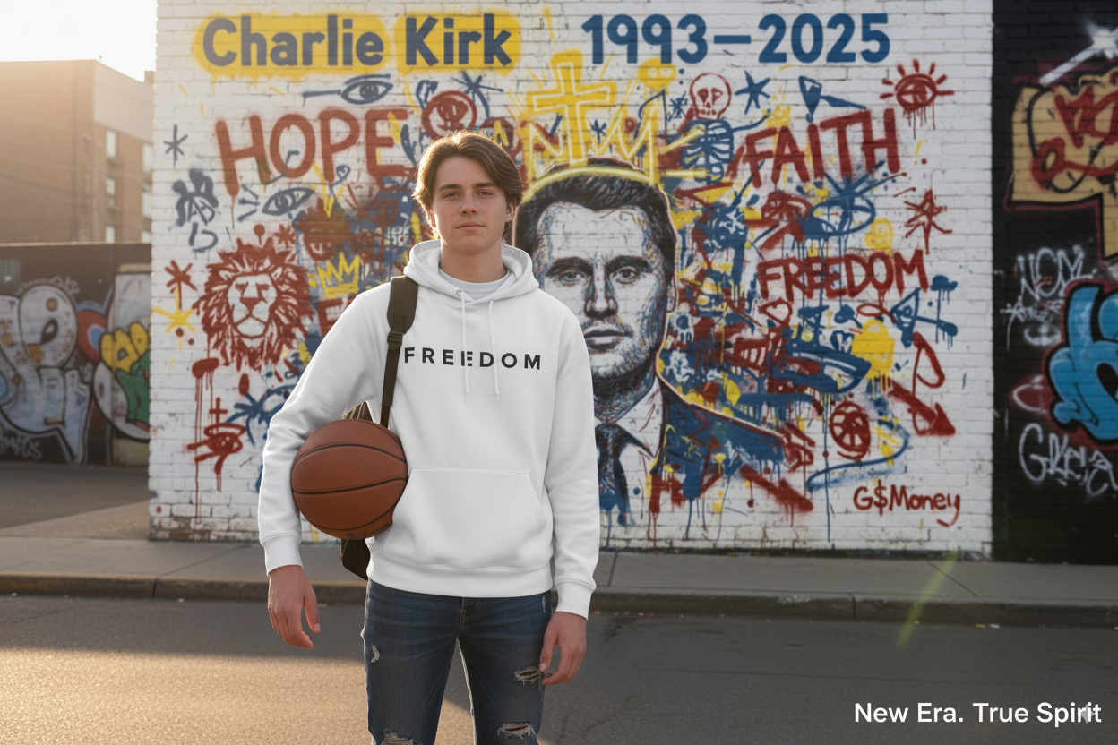 Charlie Kirk FREEDOM Hoodie – White
