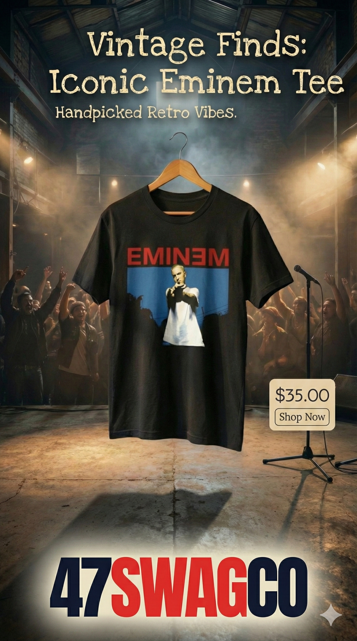 Vintage Eminem "Slim Shady" Graphic T-Shirt | Iconic 90s Hip Hop Tee - Black