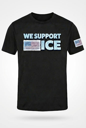 We Support ICE Premium T-Shirt - Frozen Flag Edition | 47 Swag Co
