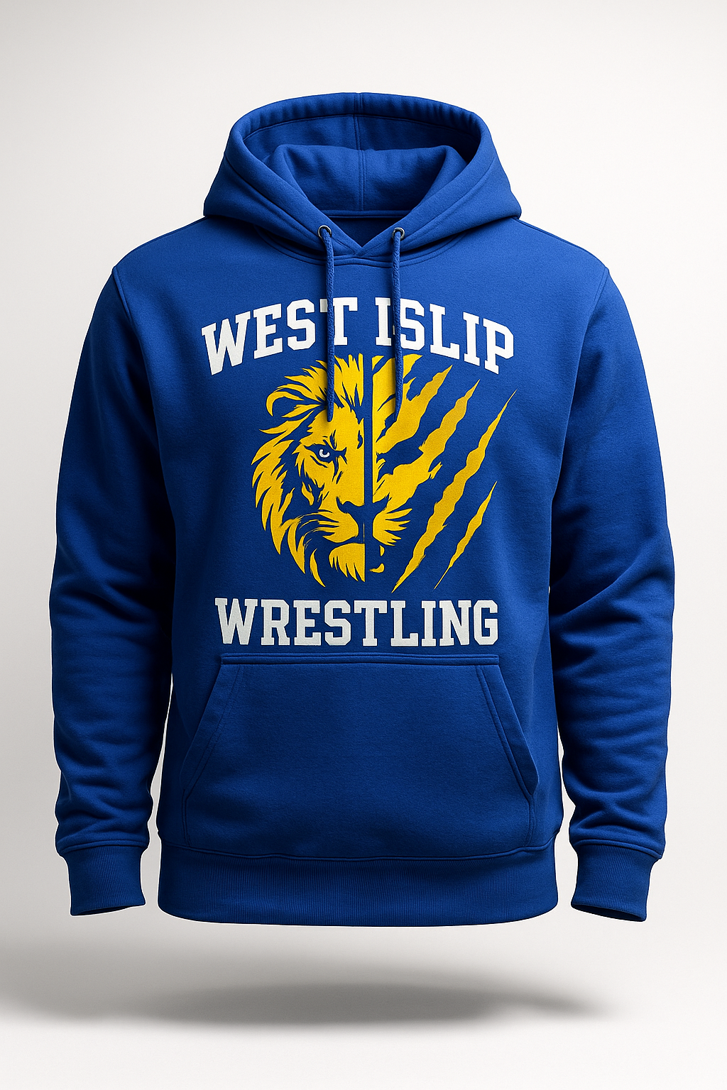 West Islip Wrestling “Lion Claw” Royal Blue Hoodie