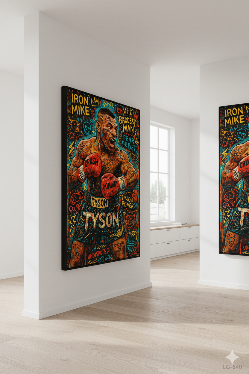 Mike Tyson “Fear the Fist” Limited Edition Canvas – 30×40" Matte Finish