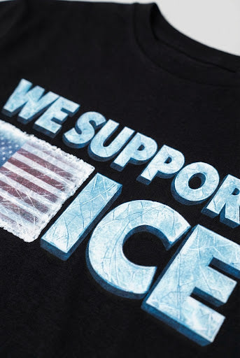We Support ICE Premium T-Shirt - Frozen Flag Edition | 47 Swag Co