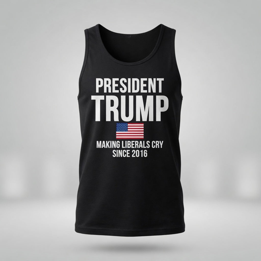 President Trump: Making Liberals Cry Since 2016 – Men's Premium Tank Top
Make a Bold Statement.
