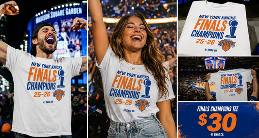 New York Knicks Finals Champions 25-26 White Tee
