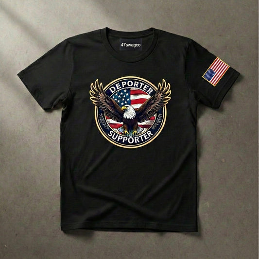Deporter Supporter Premium Black Tee – Gold Edition