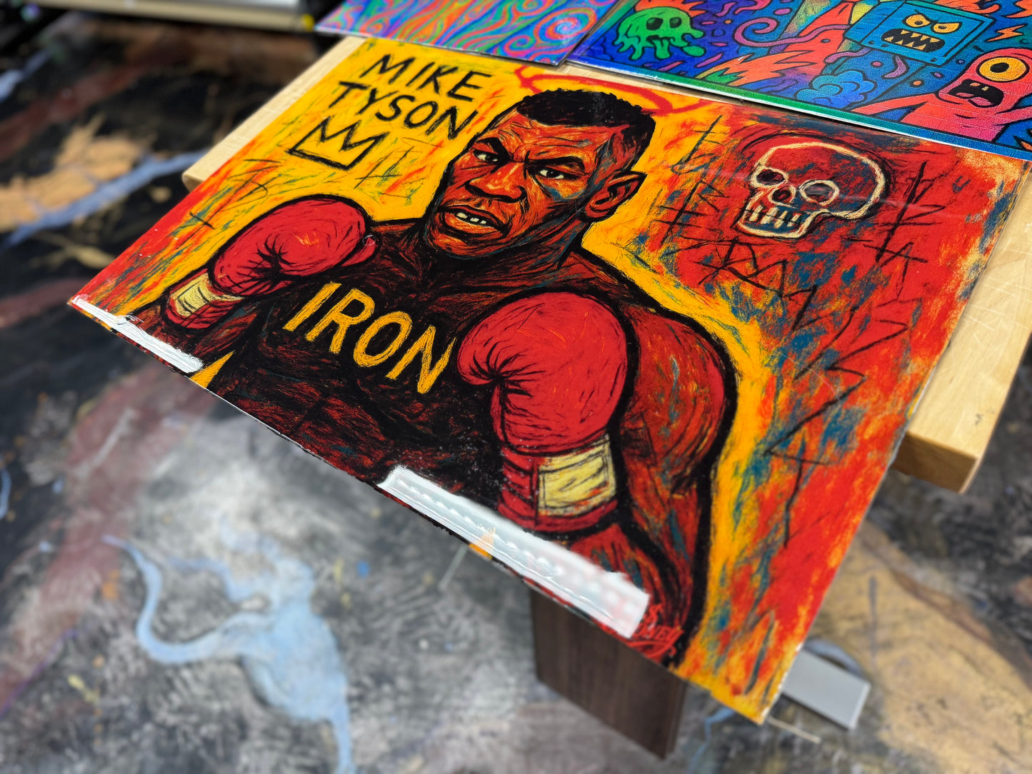 IRON CROWN: Basquiat-Inspired Mike Tyson Resin Original — Made by G$”