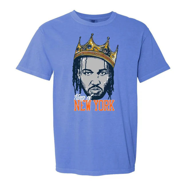 Jalen Brunson “King of New York” Blue Basketball Fan Tshirt