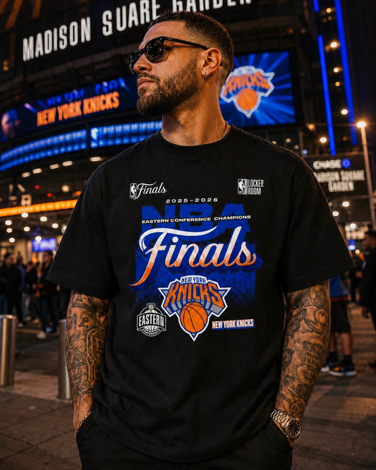 New York Knicks Finals 2025–2026 Premium Heavyweight T-Shirt – Black