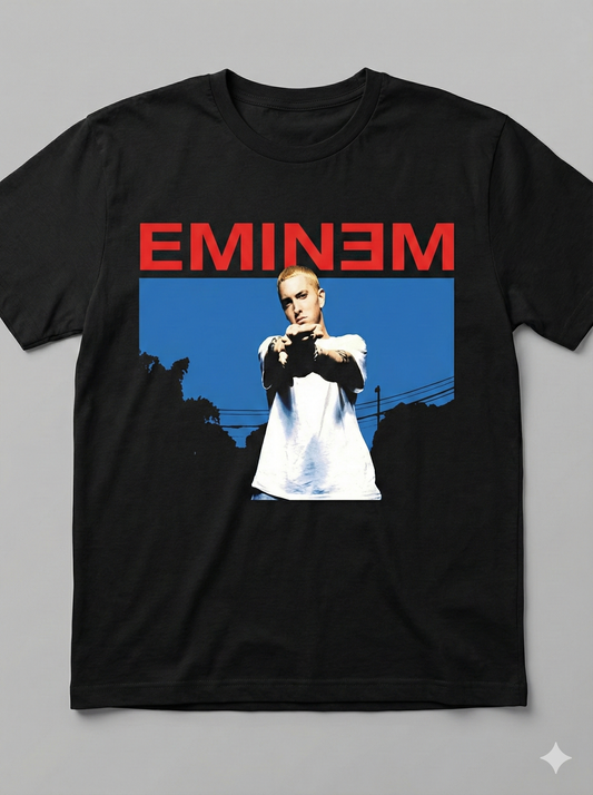 Vintage Eminem "Slim Shady" Graphic T-Shirt | Iconic 90s Hip Hop Tee - Black