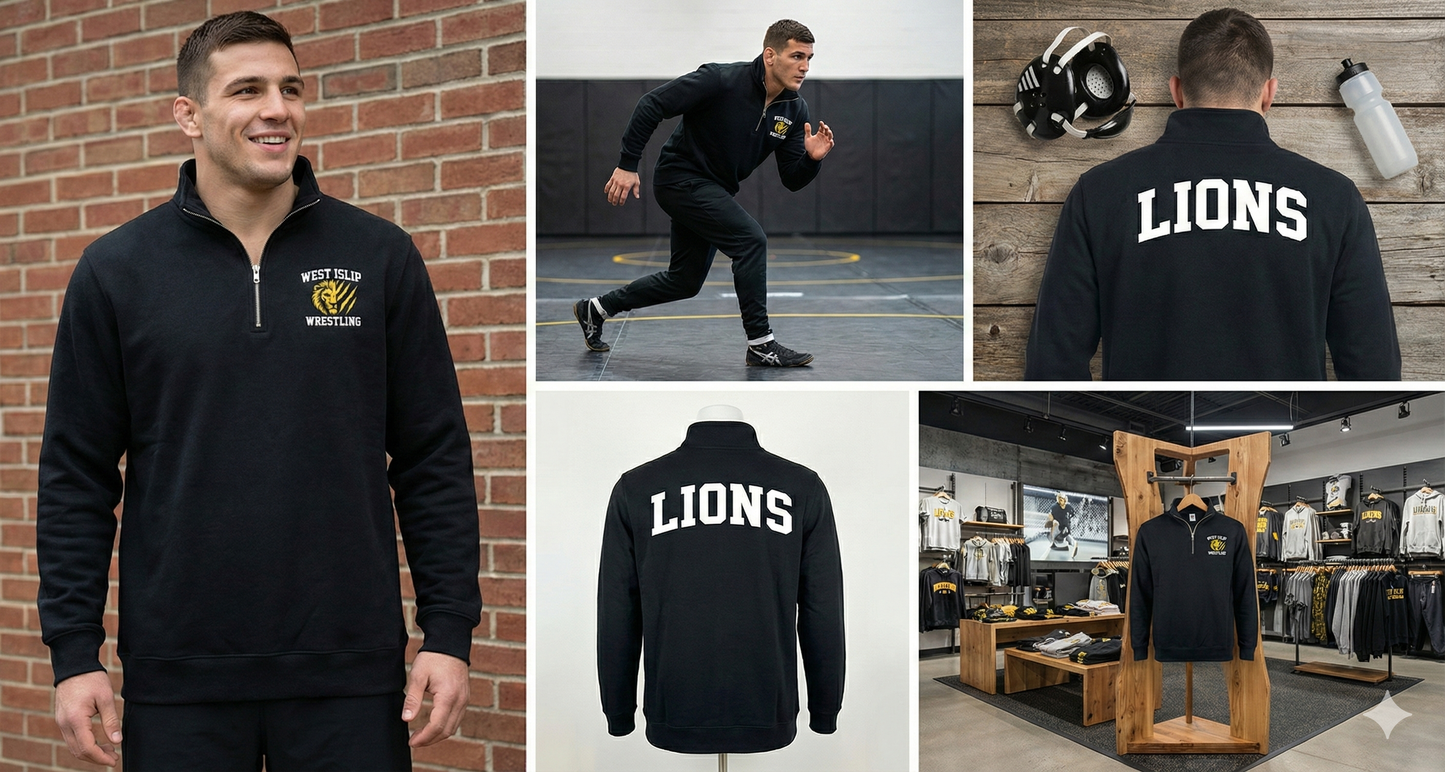West Islip Wrestling Quarter Zip – LIONS Edition (On Sale)