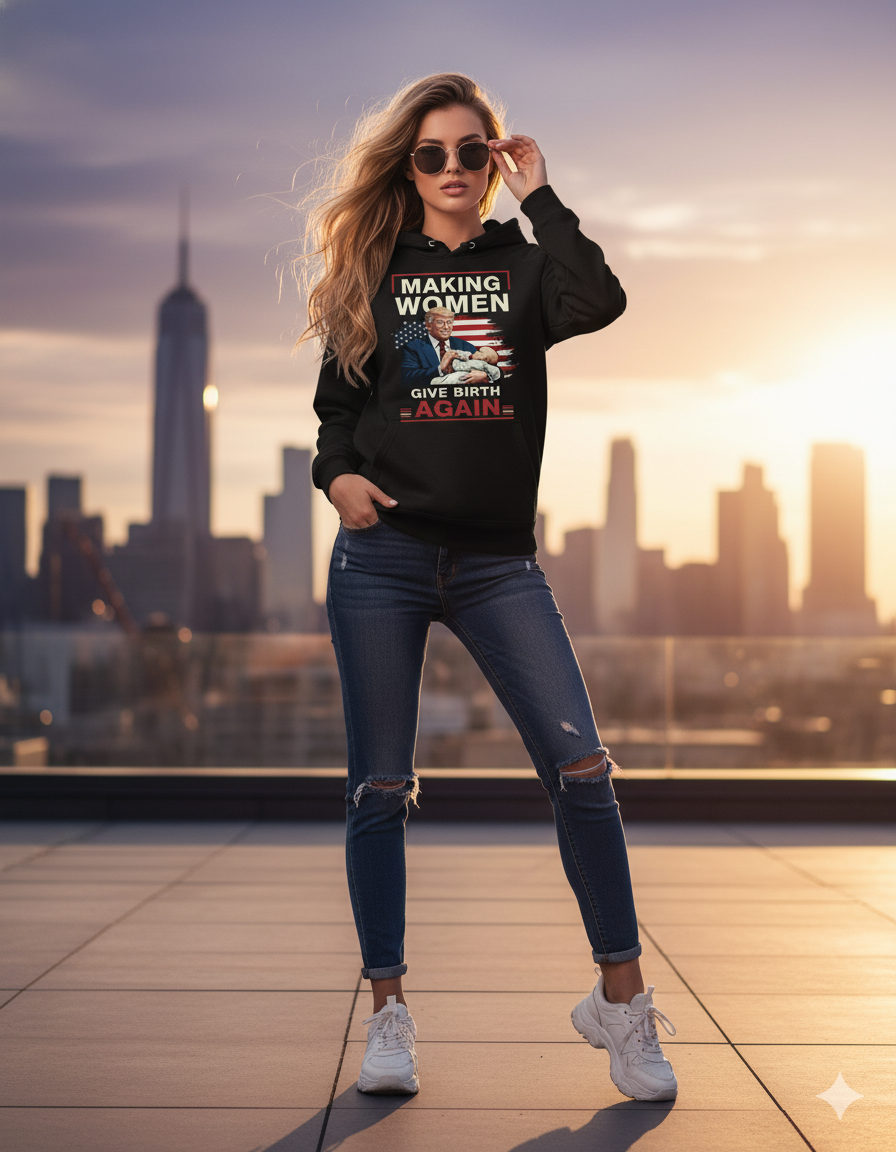 Making Women Give Birth Again" Hoodie
